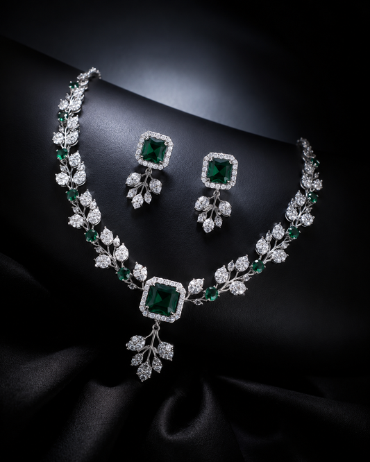 Émeraude Blossom Necklace Set