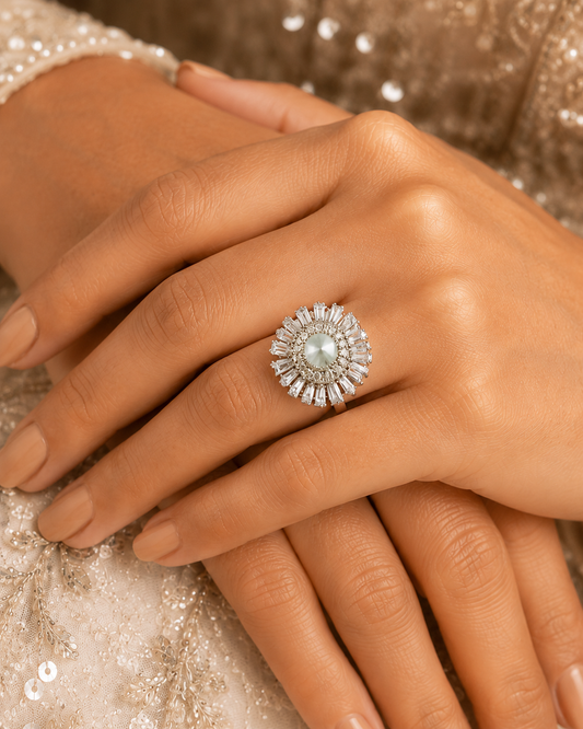 Starlight Crown Statement Ring