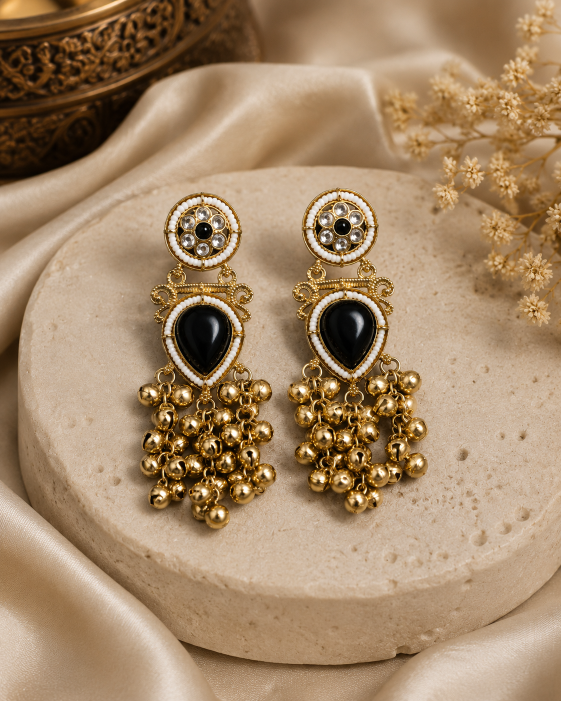 Firoza kashmiri Kundan Drops