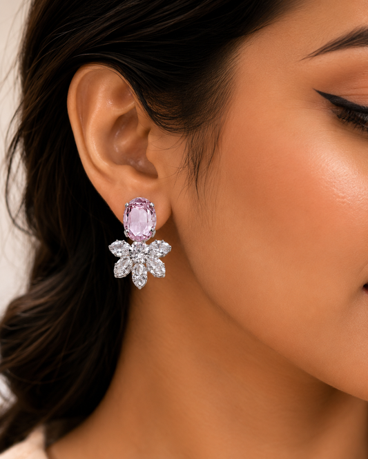 Blush Pearlstone Drop Earrings