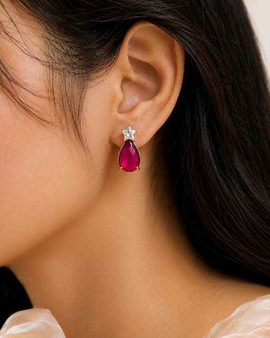 Ruby Radiance Earrings