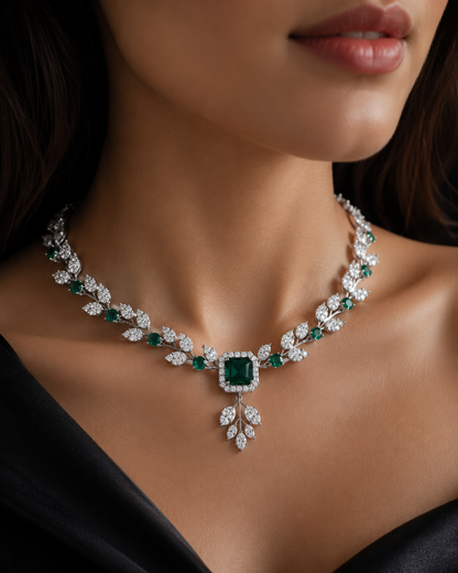 Émeraude Blossom Necklace Set