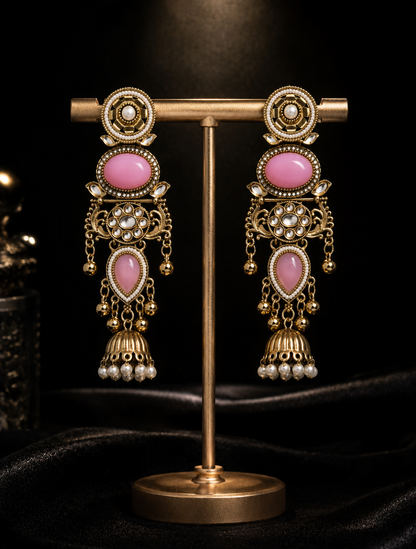 Roselle Kundan Kashmiri Drops
