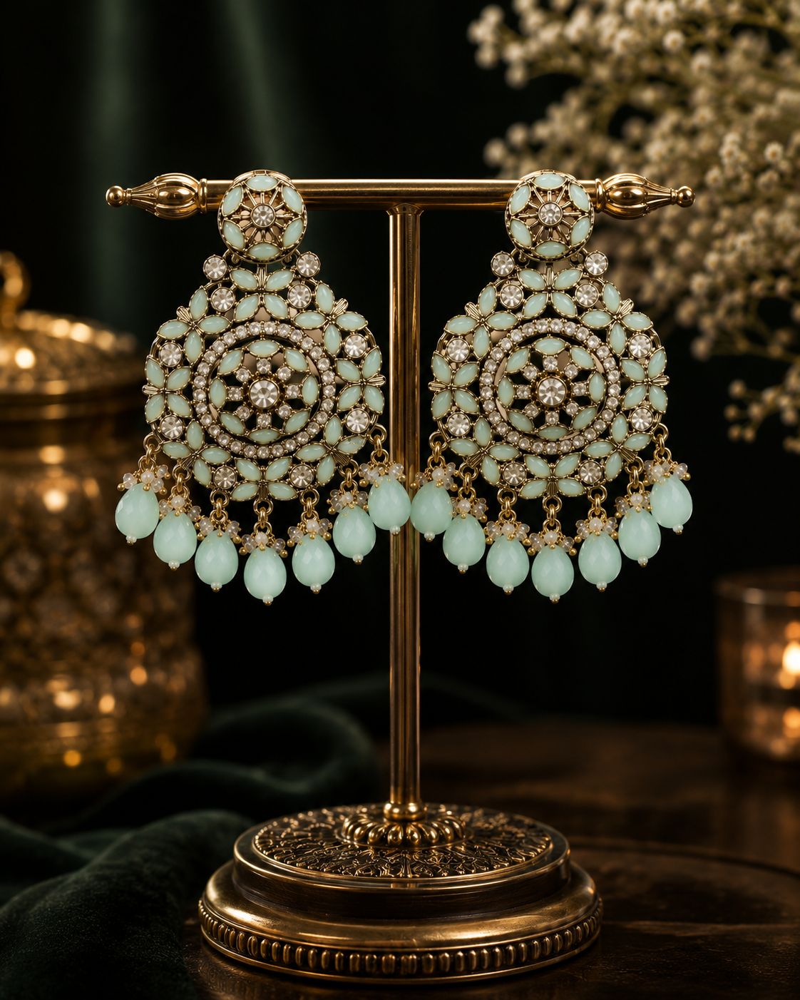 Mintara Kundan Drops