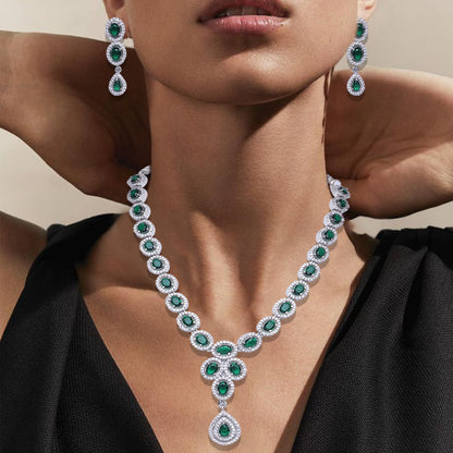 PEORA DIOMAND NECKLACE - GARD GREEN