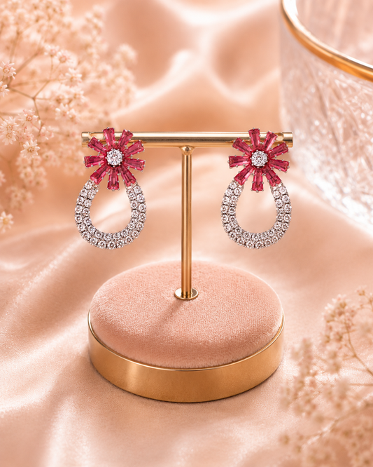 Rose Glow Drop Earrings