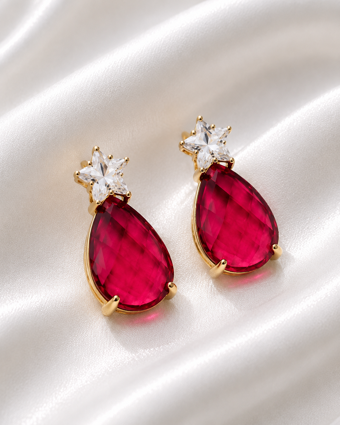Ruby Radiance Earrings