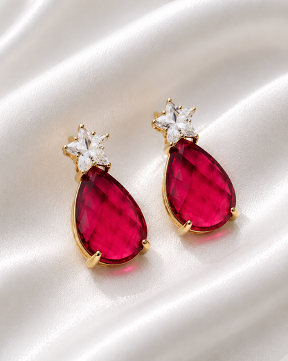 Ruby Radiance Earrings