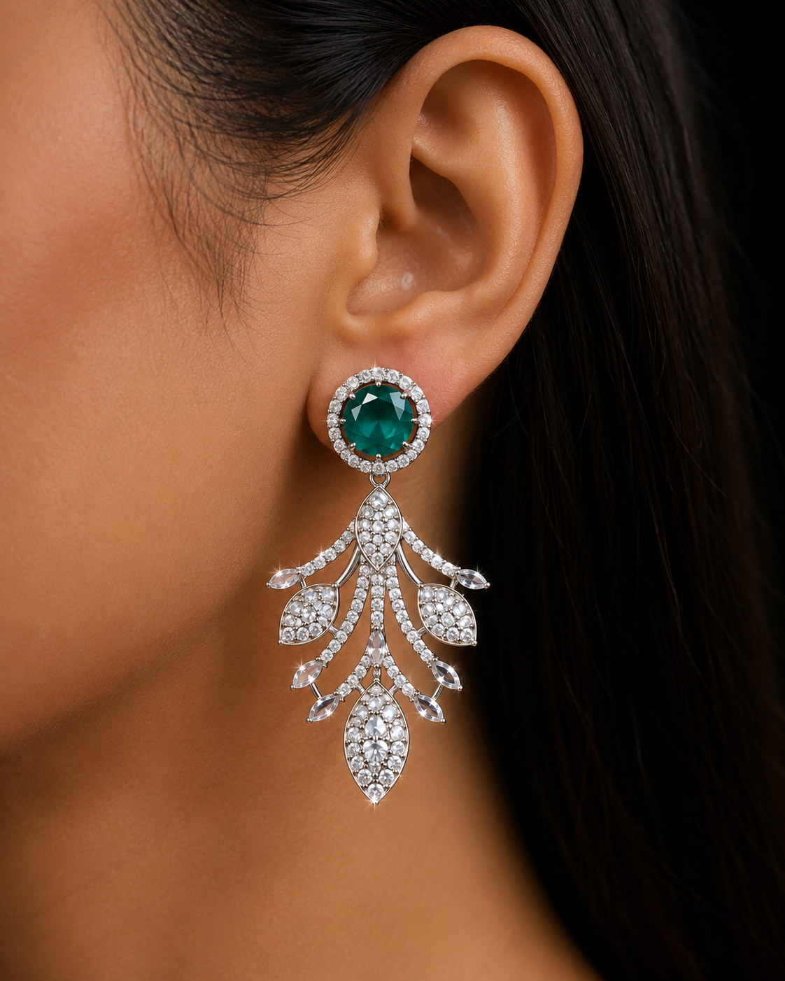 Emerald Élysée Necklace Set-Teal