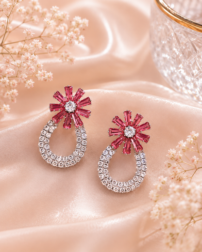 Rose Glow Drop Earrings