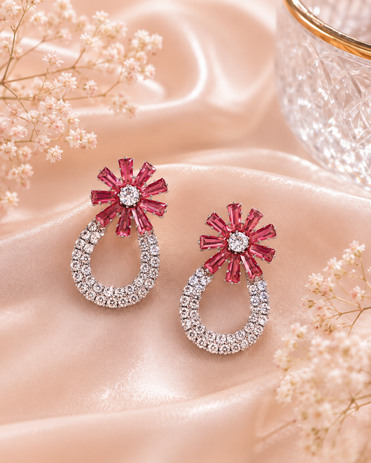 Rose Glow Drop Earrings