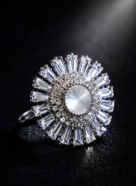 Starlight Crown Statement Ring