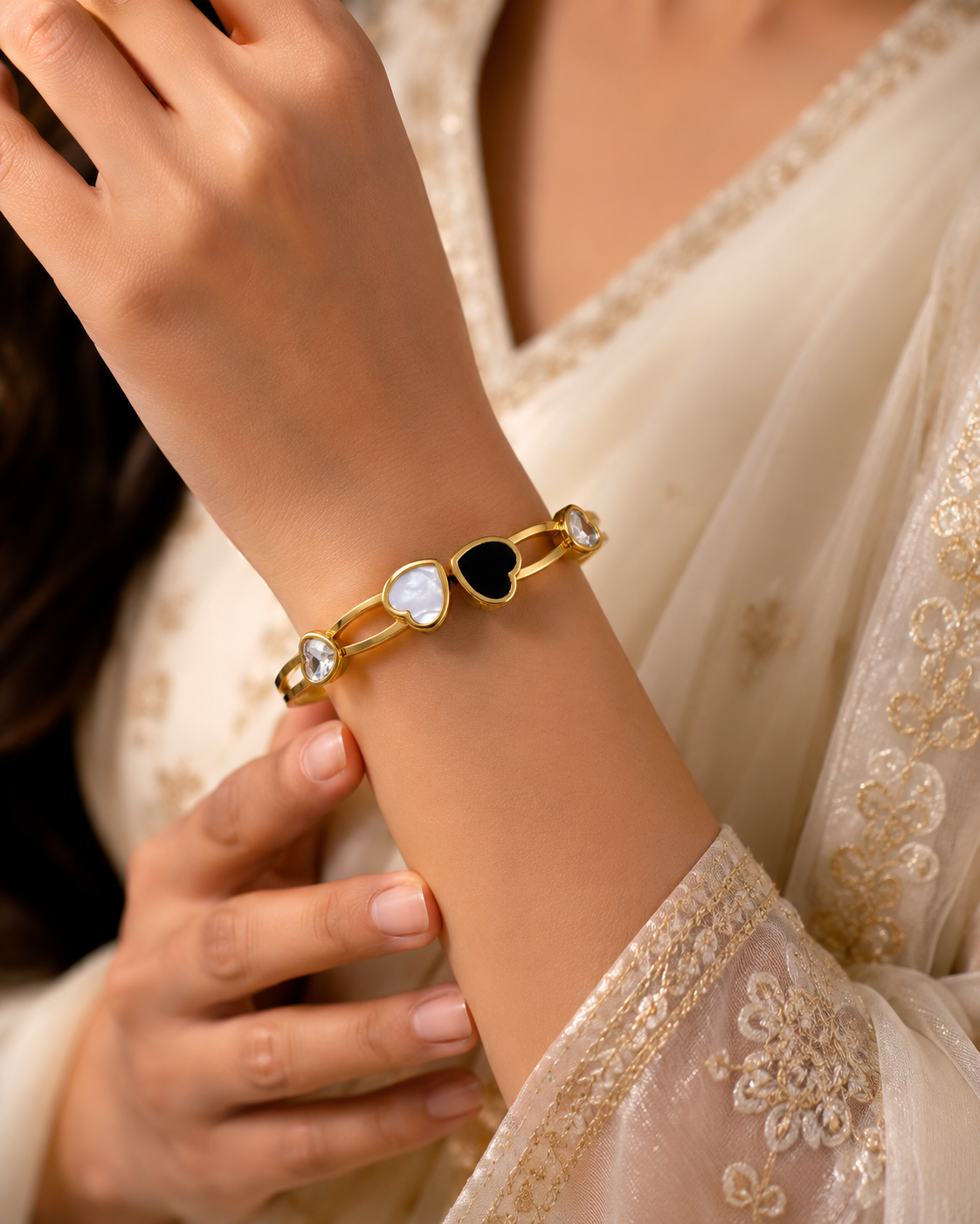 Dual Heart Elegance Bracelet