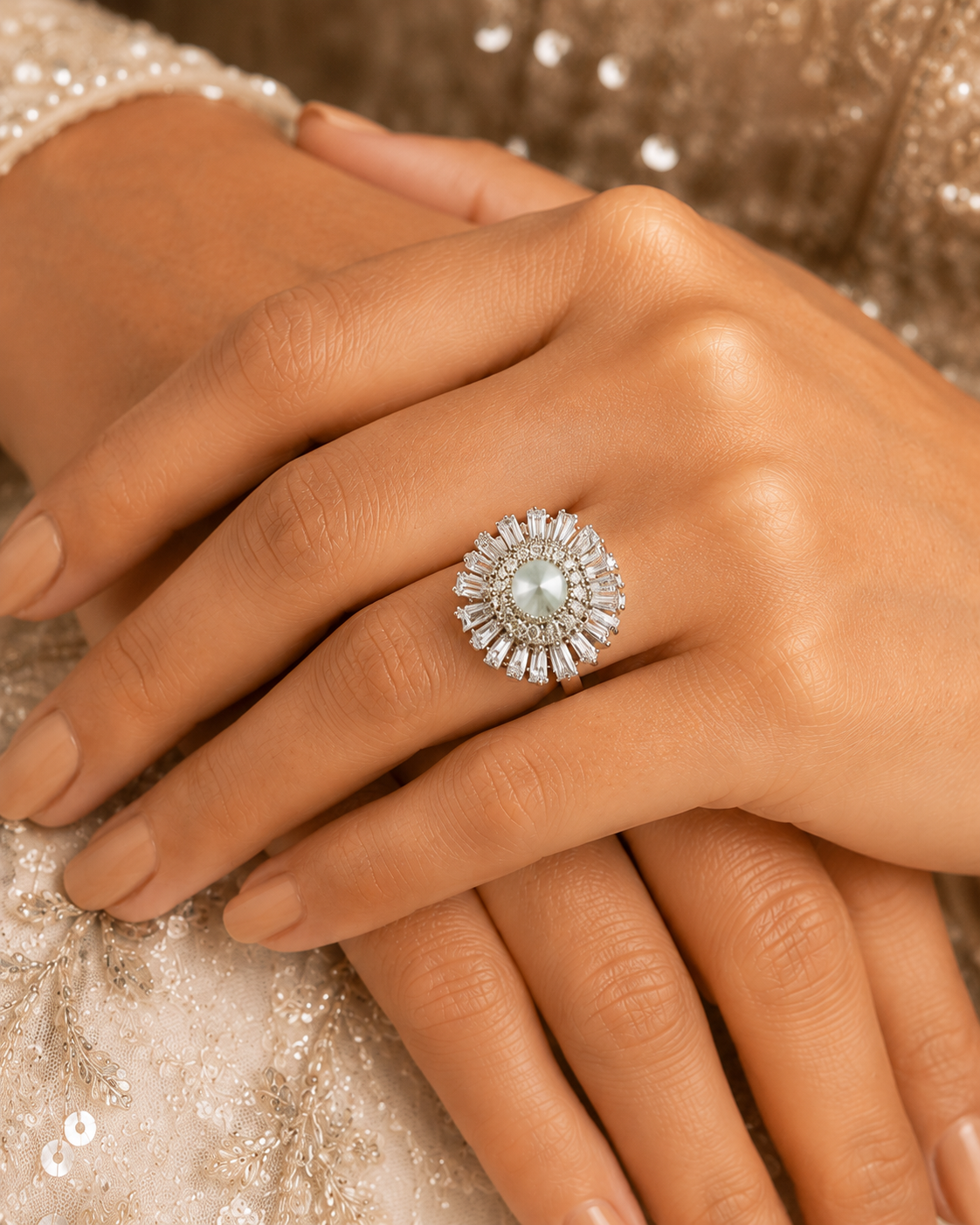 Starlight Crown Statement Ring