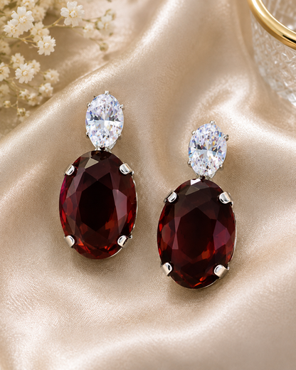 Ruby Blossom Earrings