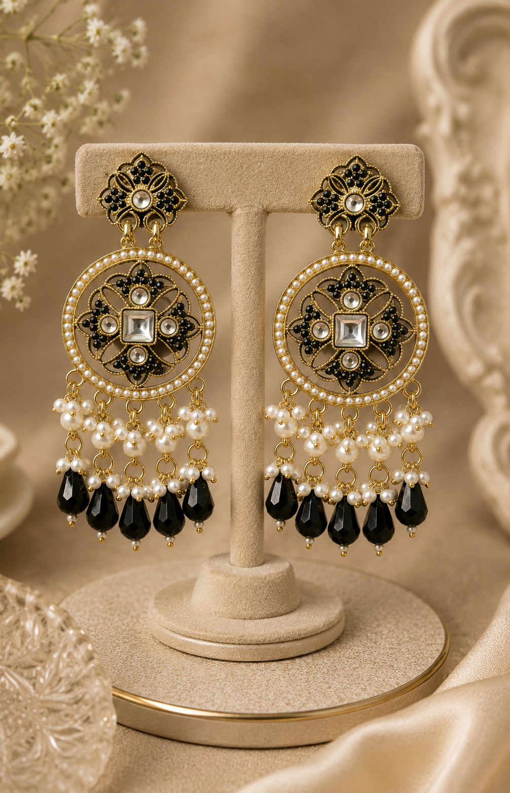 Noir Pearl Drops - Black