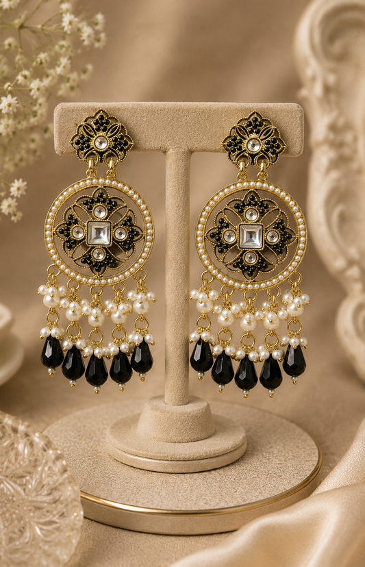 Noir Pearl Drops - Black