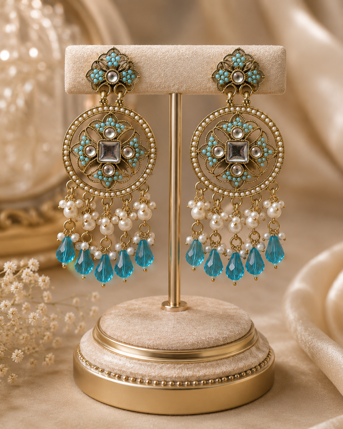Noir Pearl Drops - Turquoise Blue