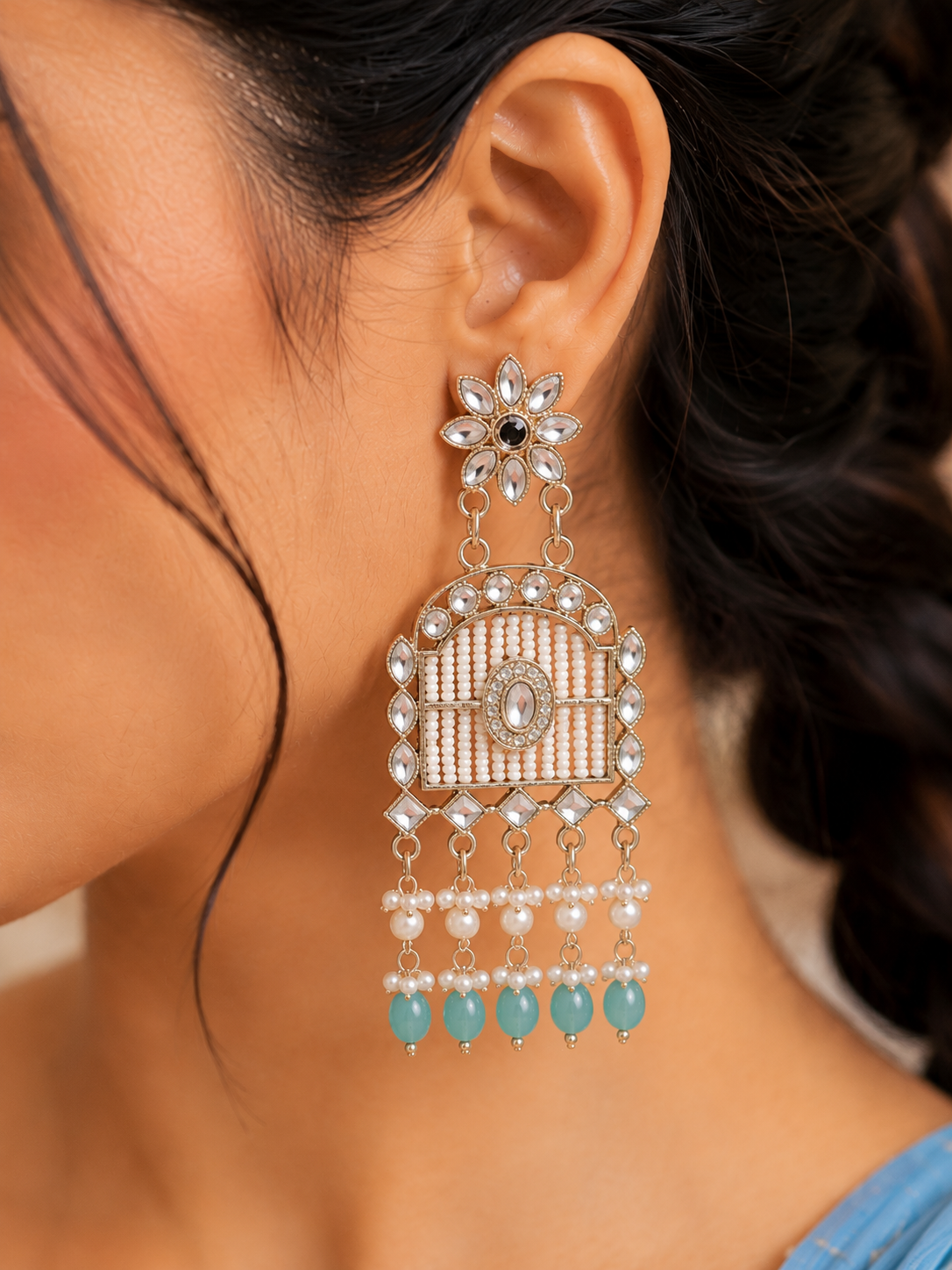 Améthyste Pearl Drops - Blue