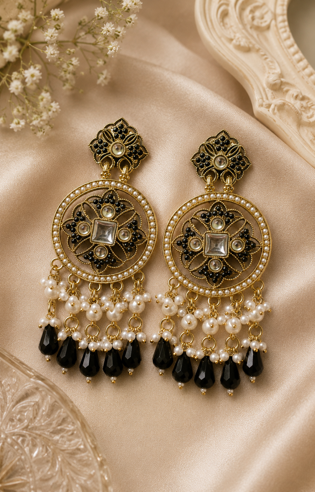 Noir Pearl Drops - Black