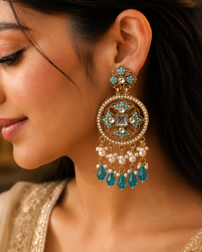 Noir Pearl Drops - Turquoise Blue