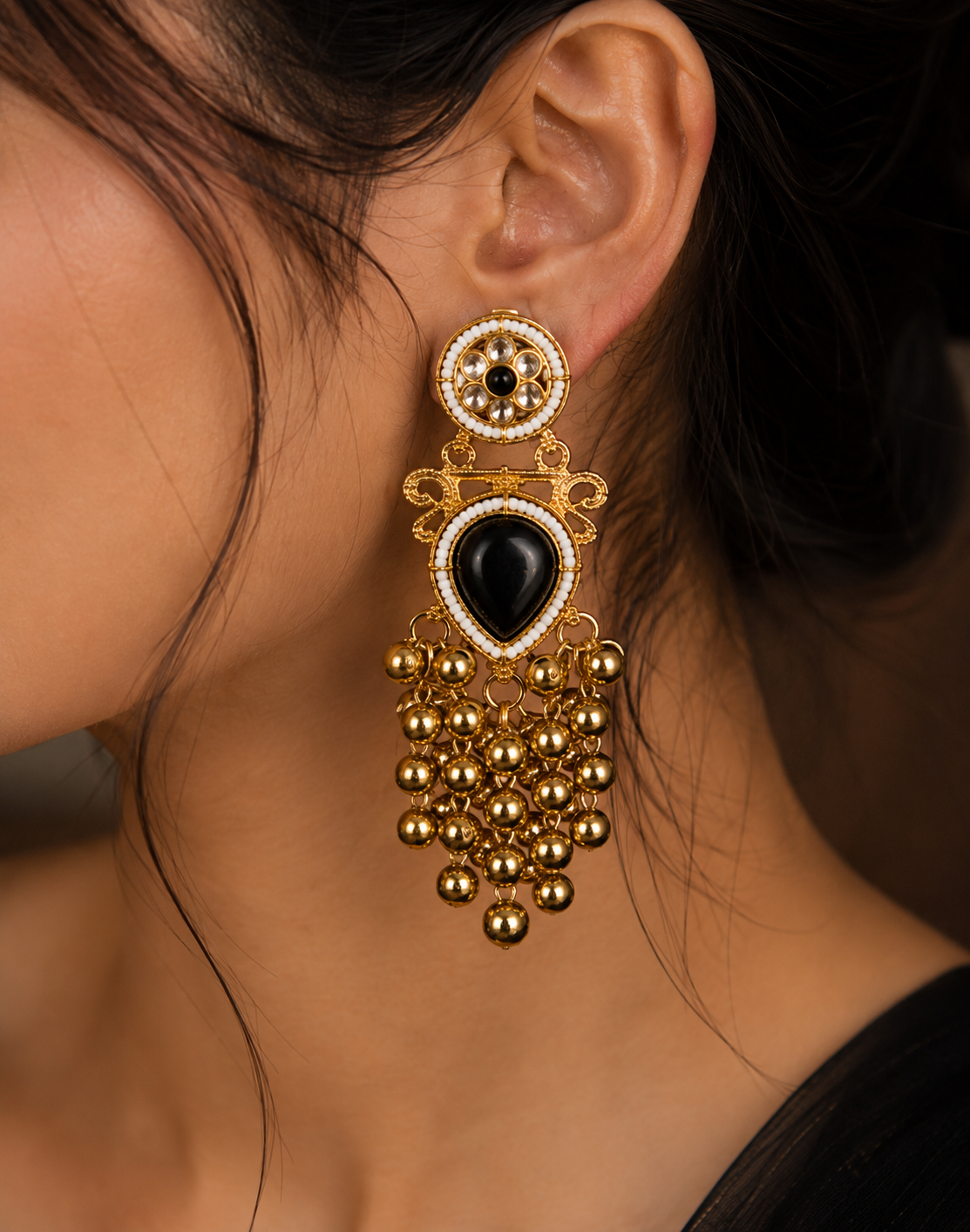 Firoza kashmiri Kundan Drops
