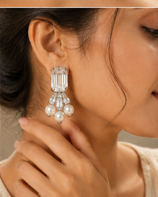 Ivory Crystal Pearl Drops