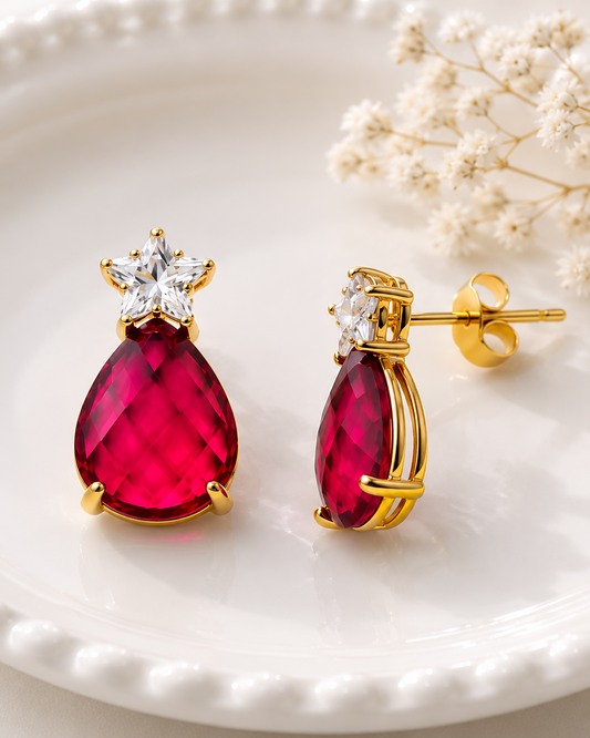 Ruby Radiance Earrings