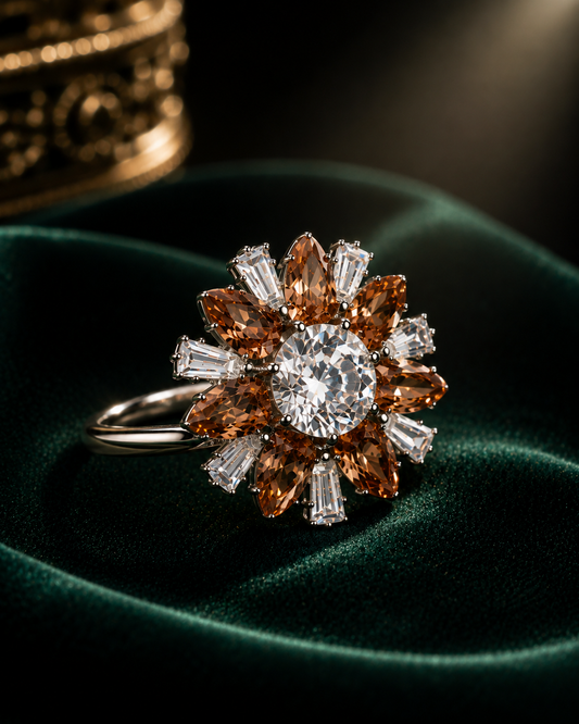 Royal Caramel Crystal Ring