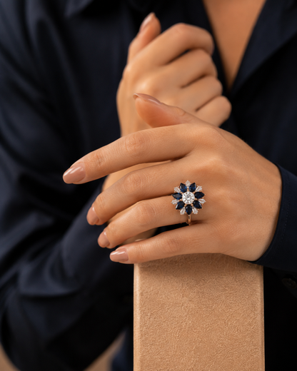 Royal Sapphire Bloom Ring