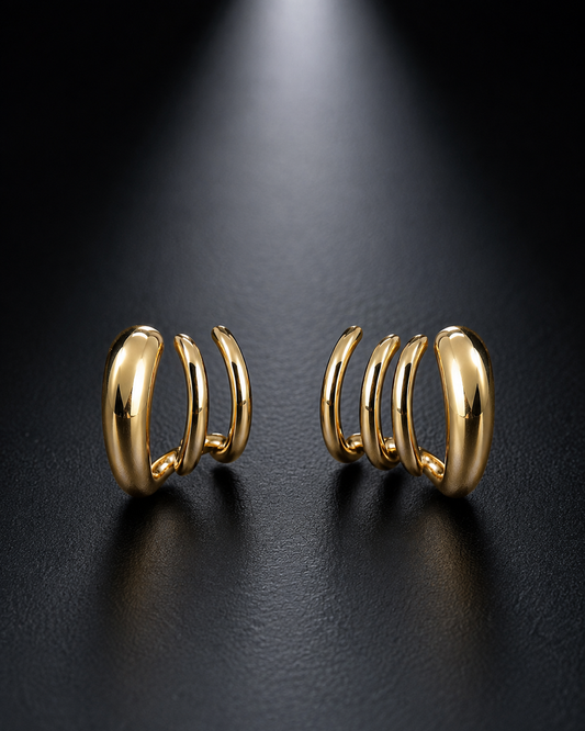 Élan Triple Hoop Earrings