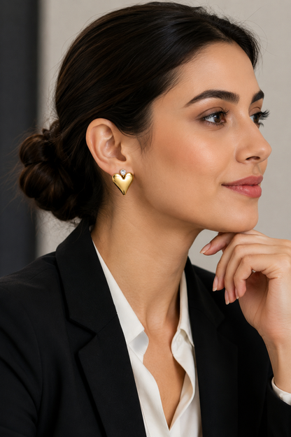 Céleste Heart Studs