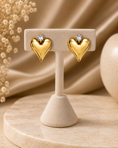 Céleste Heart Studs