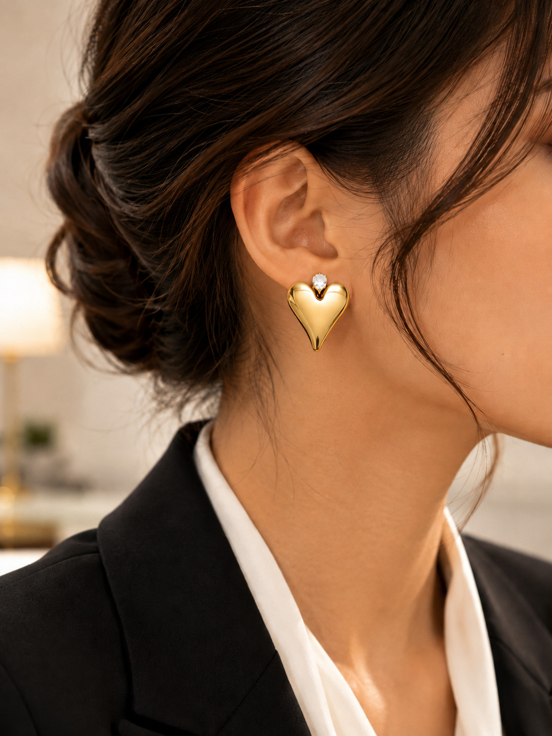 Céleste Heart Studs