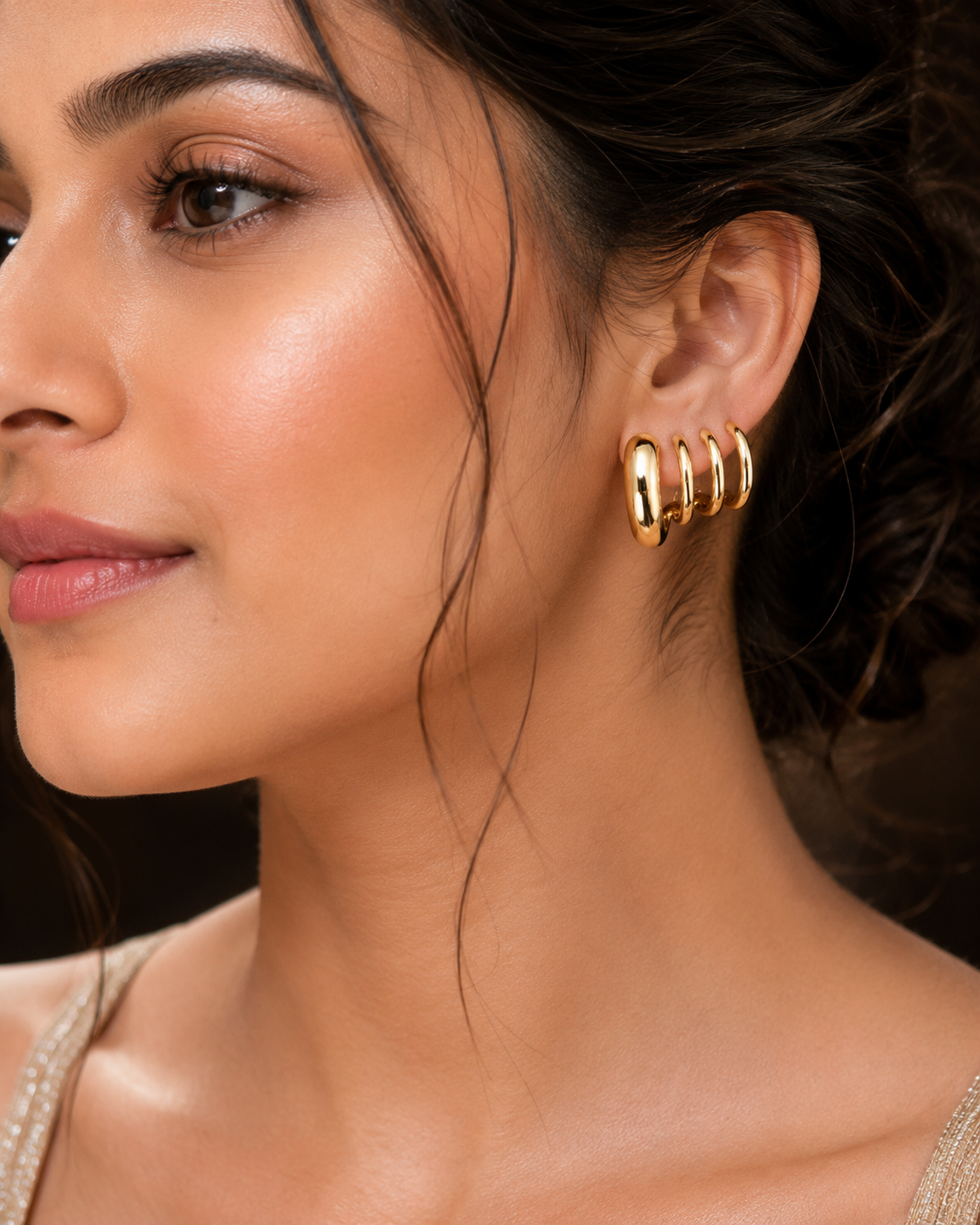 Élan Triple Hoop Earrings