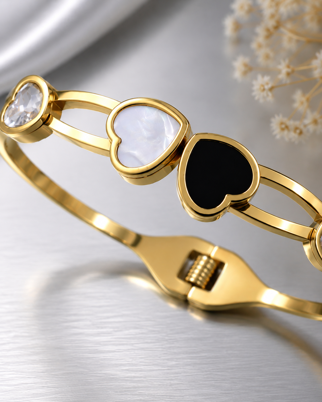 Dual Heart Elegance Bracelet