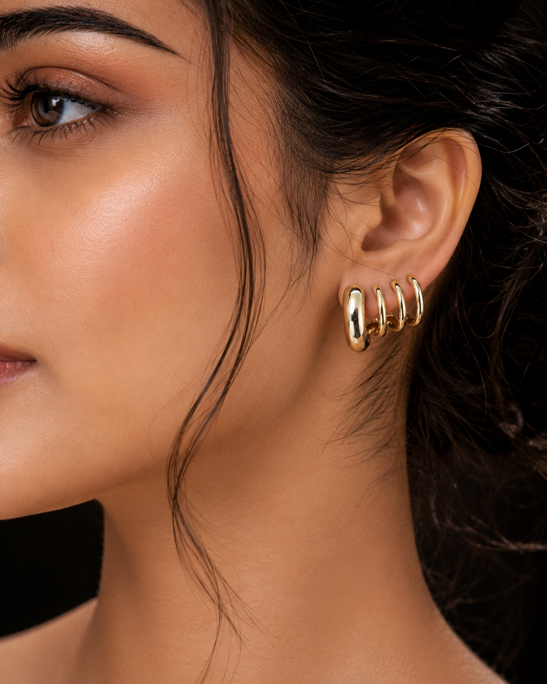 Élan Triple Hoop Earrings