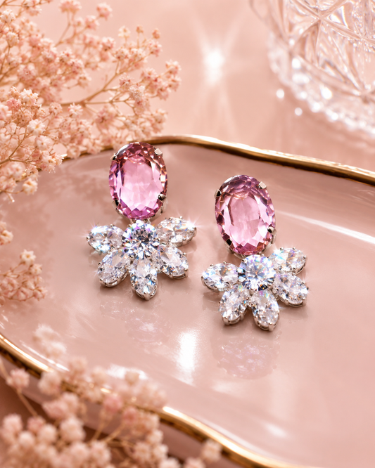 Blush Pearlstone Drop Earrings