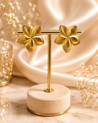 Platinum Floral Studs