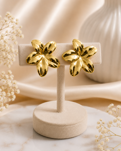 Platinum Floral Studs